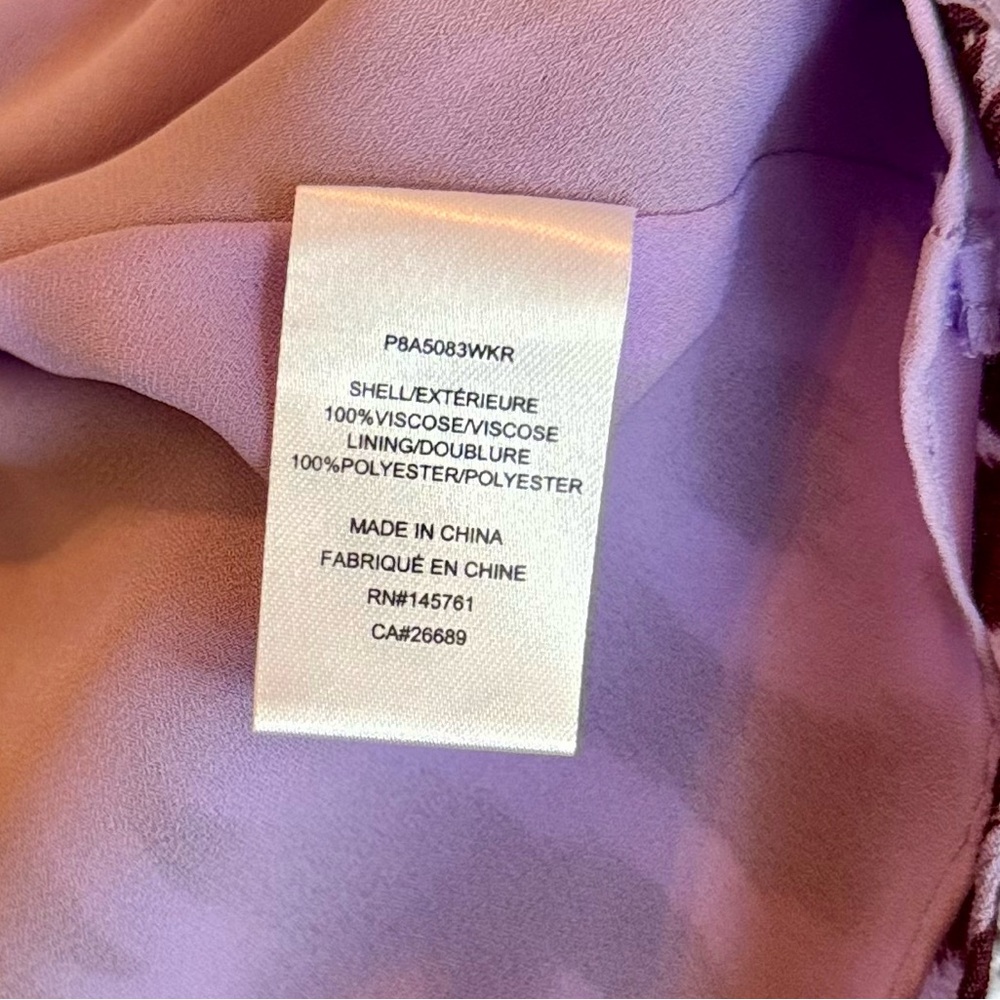 PARKER Ruffle Purple Animal Print Mini Dress - Picture 10 of 12